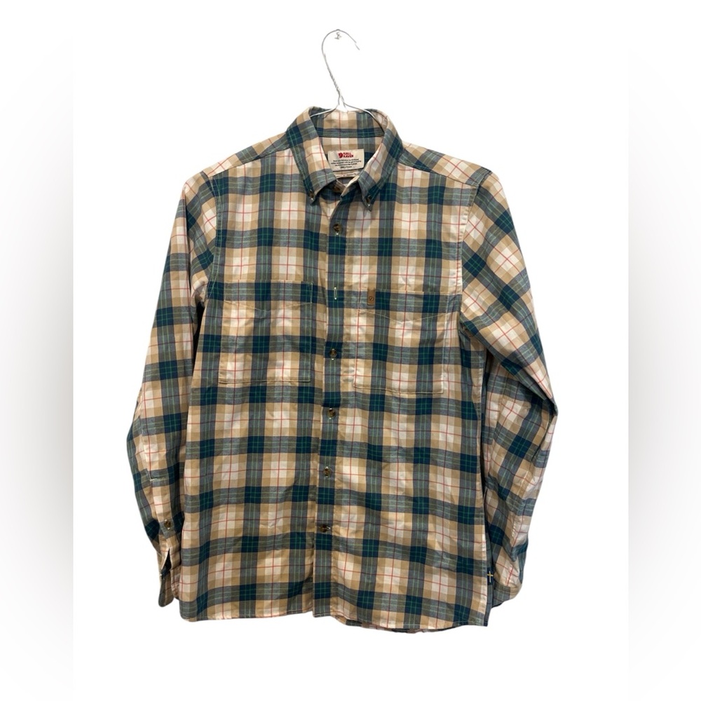 Fjallraven Men’s Ökiv‎ Plaid Flannel Button Down Shirt Size Small Regular Fit